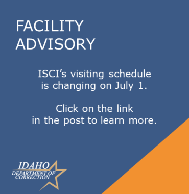 ISCI's visiting schedule changing on July 1. Click on link to learn more.
