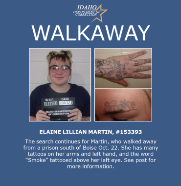 graphic shows photos of Martin, her left hand and "SMOKE" above her left eye