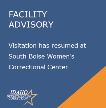 Facility advisory graphic-Visitation has resumed at SBWCC