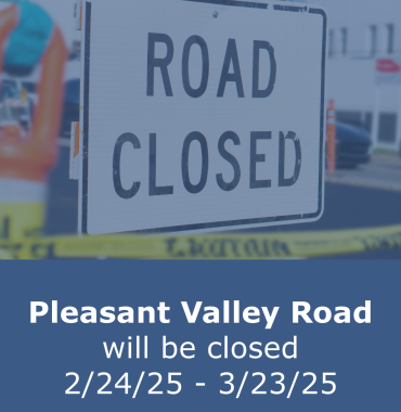 road closed graphic with text
