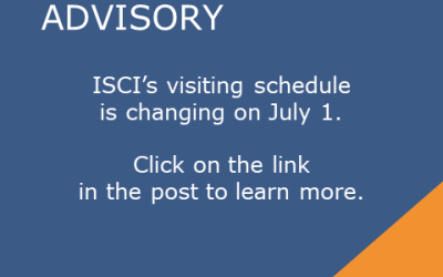 ISCI's visiting schedule changing on July 1. Click on link to learn more.