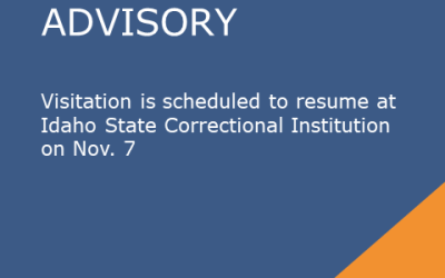 Graphic says visitation is scheduled to resume Nov. 7