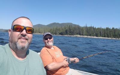 Photo of Quinn brothers fishing